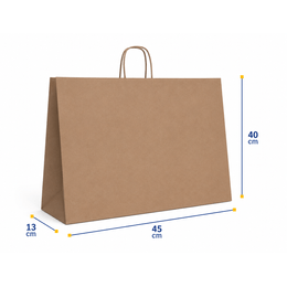 sacola de papel kraft G horizontal